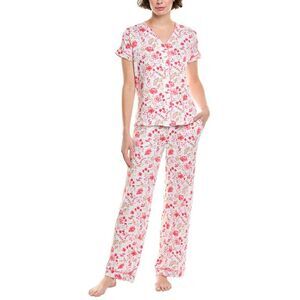 Kathy Ireland Womens 2Pc Top & Pant Set, White